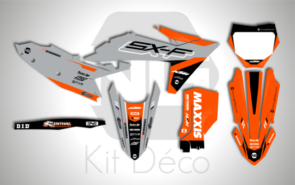 kit déco 125 150 250 300 350 450 sx sxf 2023 2024 ktm ng BIONIC series motocross decals mx graphics autocollant adhesifs stickers_Plan de travail 1
