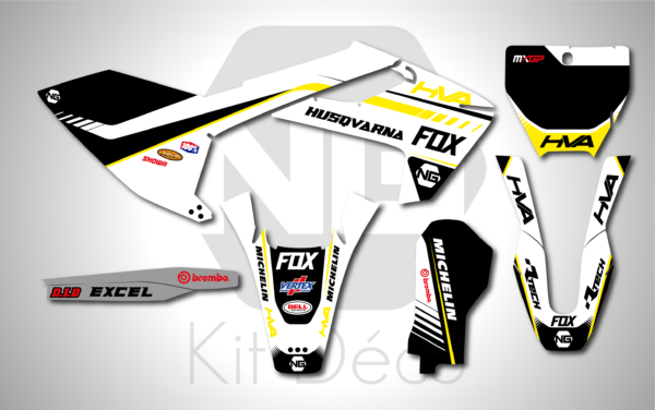 kit déco 125 150 250 300 350 450 tc fc 2016 2017 2018 husqvarna ng push series motocross graphics mx decals stickers autocollant adhesifs_Plan de travail 1