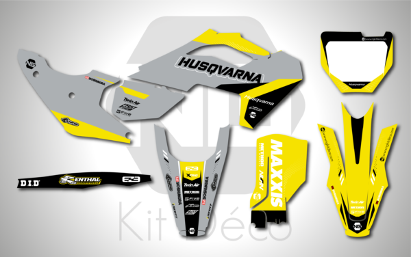 kit déco 125 150 250 300 350 450 tc fc 2023 2024 husqvarna ng bionic series motocross graphics mx stickers decals autocollant adhesifs_Plan de travail 1