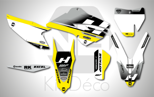 kit déco 125 250 350 450 tc fc 2014 2015 husqvarna ng fresh series motocross graphics mx decals stickers adhesifs autocollant_Plan de travail 1