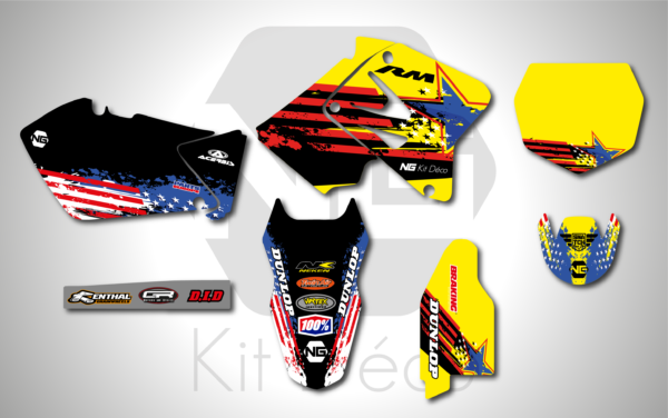 kit déco 125 250 rm 2001 2002 2003 2004 2005 2006 2007 2008 2009 2010 2011 2012 suzuki motocross ng usa series mx decals graphics autocollant adhesifs_Plan de travail 1