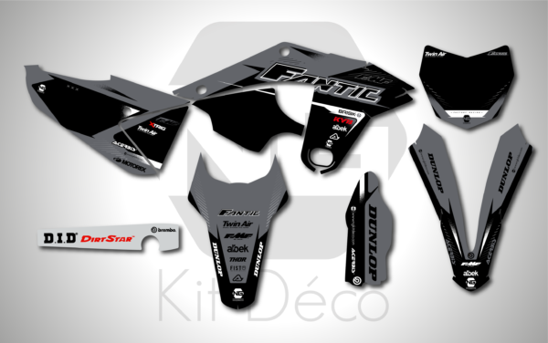 kit déco 125 250 xx 2021 2022 fantic ng alba series motocross graphics mx decals autocollant stickers adhesifs_Plan de travail 1