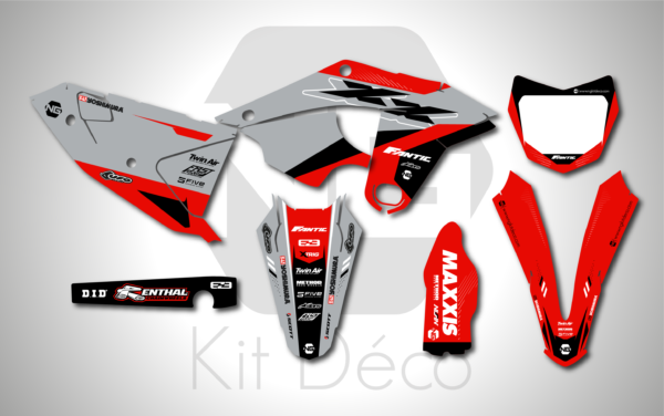 kit déco 125 250 xx 2023 2024 fantic ng bionic series motocross graphics mx decals autocollant stickers adhesifs_Plan de travail 1