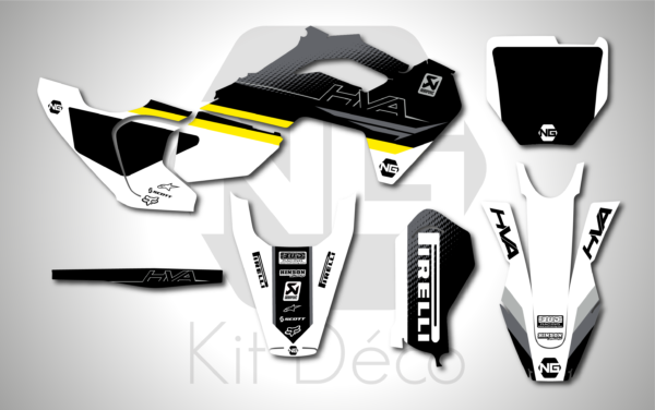 kit déco 50 tc 2024 2025 husqvarna ng start series motocross graphics mx decla stickers autocollant adhesifs_Plan de travail 1