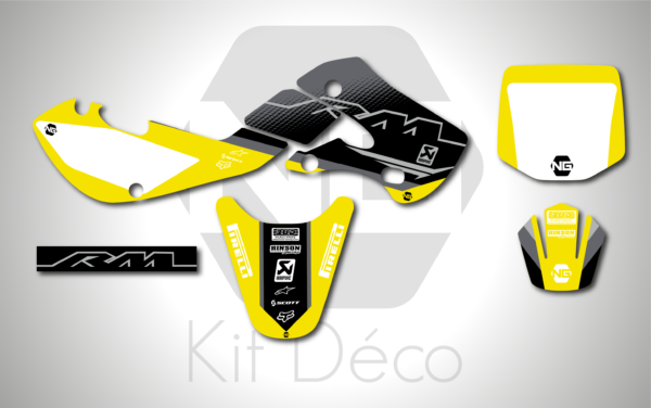 kit déco 65 rm suzuki ng strat motocross graphics mx decals stickers autocollant adhesifs_Plan de travail 1