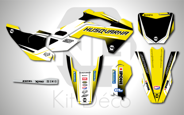 kit déco 65 tc 2024 2025 husqvarna ng break series motocross graphics mx decla stickers autocollant adhesifs_Plan de travail 1