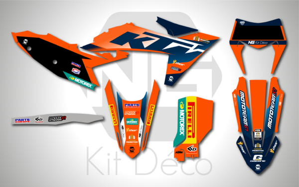 kit déco ktm 125 250 300 350 450 500 exc excf tpi xcw 2024 2025 enduro ng team vdl 2025 decals stickers graphics autocollant adhesifs_Plan de travail 1