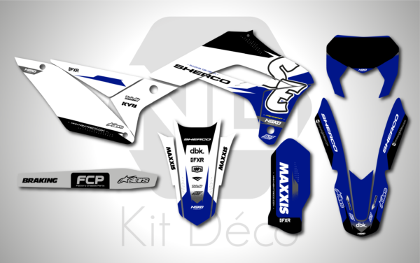kit déco sherco 125 250 300 350 450 500 se sef 2017 2018 2019 2020 2021 2022 2023 enduro ng col series decals stickers graphics autocollant adhesifs_Plan de travail 1