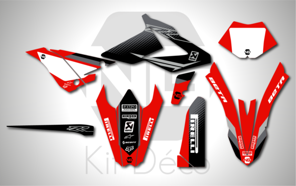 kit déco 125 200 250 300 350 390 430 480 rr 2018 2019 beta ng strat series enduro graphics decals stickers autocollant adhésifs_Plan de travail 1
