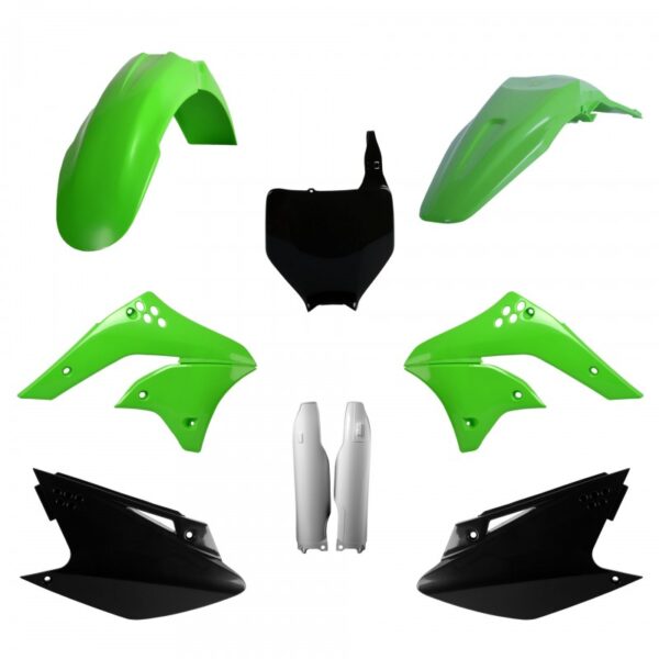 kit plastique 250 kxf 2006 2007 2008 kawasaki complet polisport vert noir
