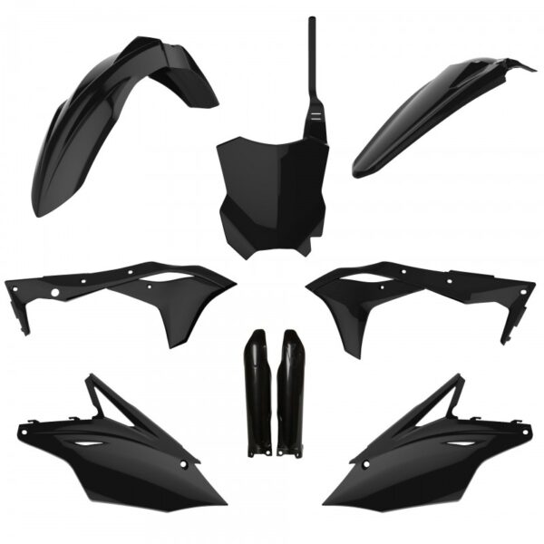 kit plastique 250 kxf 2017 2018 2019 2020 kawasaki complet polisport noir