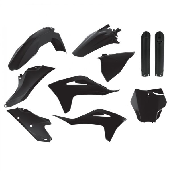 kit plastique gasgas 125 250 350 450 mc mcf 2021 2022 2023 kit complet polisport noir