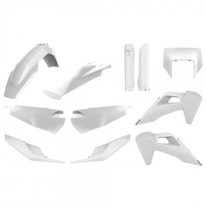 kit plastique husqvarna 125 250 300 350 450 501 te fe 2020 2021 2022 2023 kit complet enduro polisport blanc