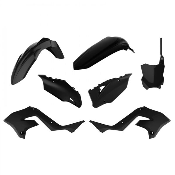 kit plastique kawasaki 125 250 kx 2003 2004 2005 2006 2007 2008 polisport restyle kit complet noir