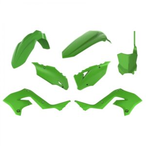 kit plastique kawasaki 125 250 kx 2003 2004 2005 2006 2007 2008 polisport restyle kit complet vert