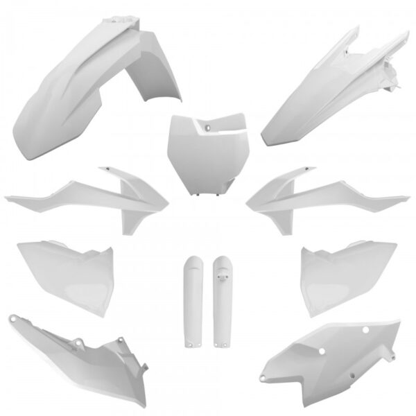 kit plastique ktm 125 250 350 450 sx sxf 2016 2017 2018 polisport complet blanc