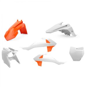 kit plastique ktm 65 sx 2016 2017 2018 2019 2020 2021 2022 2023 polisport complet blanc