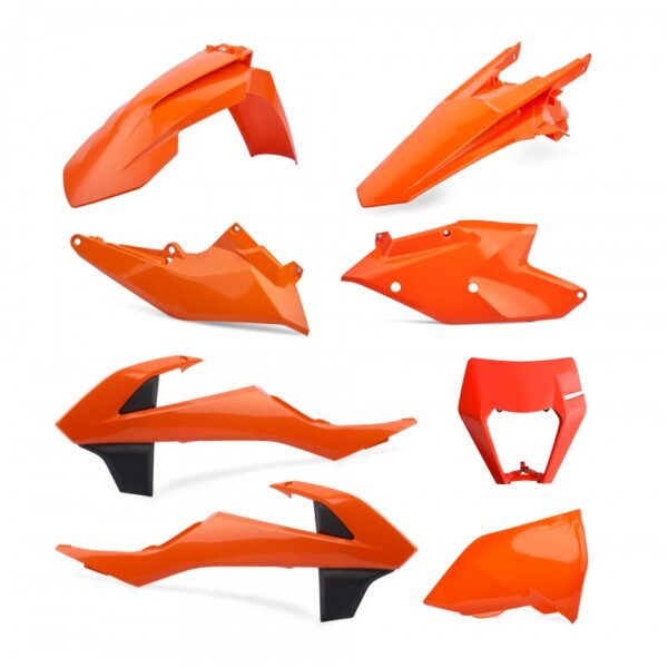 kit plastique ktm exc excf tpi xcw 125 200 250 300 350 450 500 2017 2018 2019 kit complet polisport orange