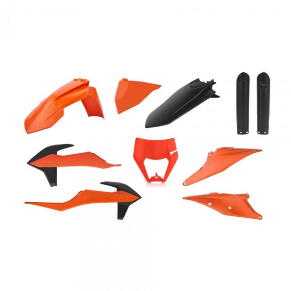 kit plastique ktm exc excf tpi xcw 125 200 250 300 350 450 500 2020 2021 2022 2023 kit complet polisport orange noir