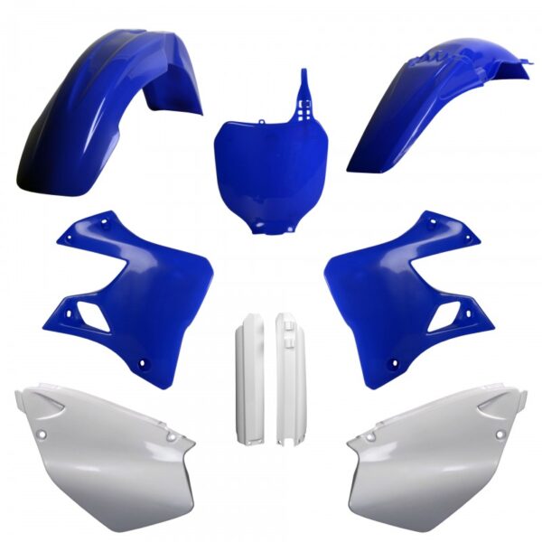 kit plastique polisport complet 125 250 yz 1996 1997 1998 1999 2000 2001 yamaha motocross bleu blanc
