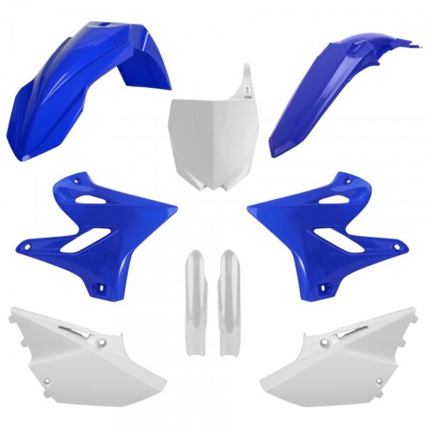 kit plastique polisport complet 125 250 yz 2015 2016 2017 2018 2019 2020 2021 yamaha motocross bleu blanc