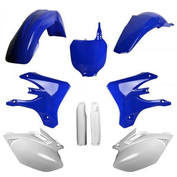 kit plastique polisport complet 250 450 yzf 2003 2004 2005 yamaha motocross bleu blanc