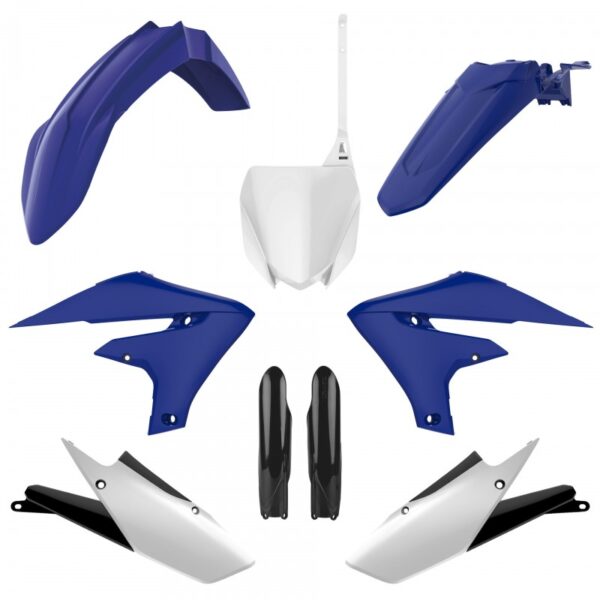 kit plastique polisport complet 250 450 yzf 2018 2019 2020 2021 2022 2023 yamaha motocross bleu blanc