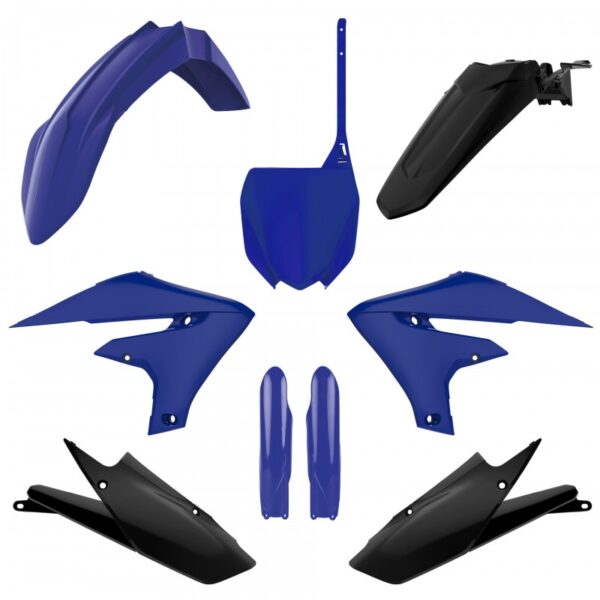 kit plastique polisport complet 250 450 yzf 2018 2019 2020 2021 2022 2023 yamaha motocross bleu noir