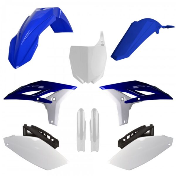 kit plastique polisport complet 250 yzf 2010 2011 2012 2013 yamaha motocross bleu blanc