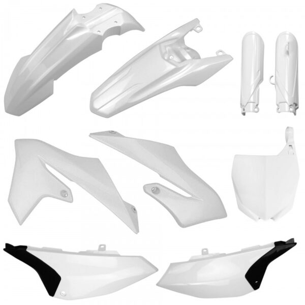 kit plastique polisport complet 65 yz 2018 2019 2020 2021 2022 2023 2024 2025 yamaha motocross blanc