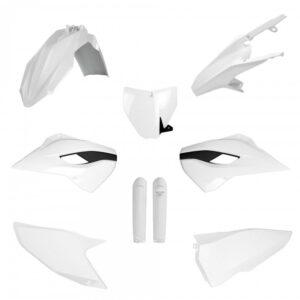 kit plastique polisport complet husqvarna 125 250 350 450 tc fc 2014 2015 motocross blanc