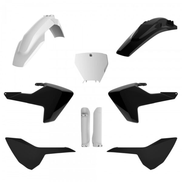 kit plastique polisport complet husqvarna 125 250 350 450 tc fc 2016 2017 2018 motocross blanc noir