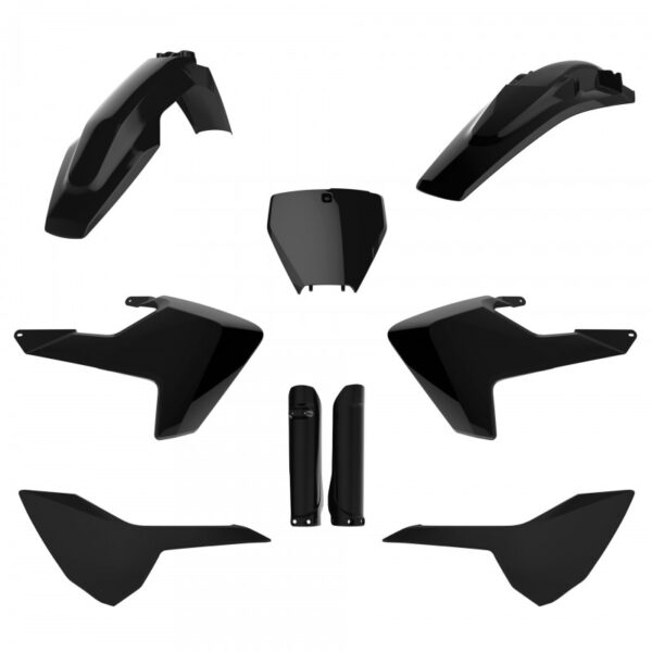 kit plastique polisport complet husqvarna 125 250 350 450 tc fc 2016 2017 2018 motocross noir