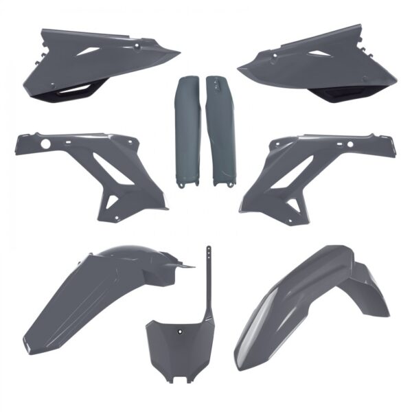 kit plastique polisport honda complet 125 250 cr 2002 2003 2004 2005 2006 2007 2008 2009 2010 2011 2012 restyle 2022 gris