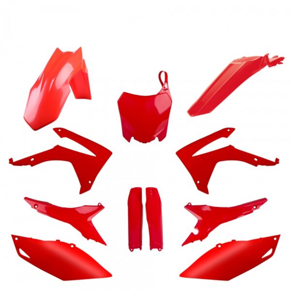 kit plastique polisport honda complet 250 450 crf 2013 2014 2015 2016 2017 motocross rouge