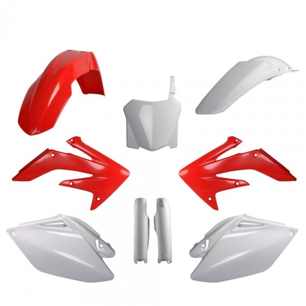 kit plastique polisport honda complet 250 crf 2004 2005 2006 2007 2008 2009 motocross rouge blanc