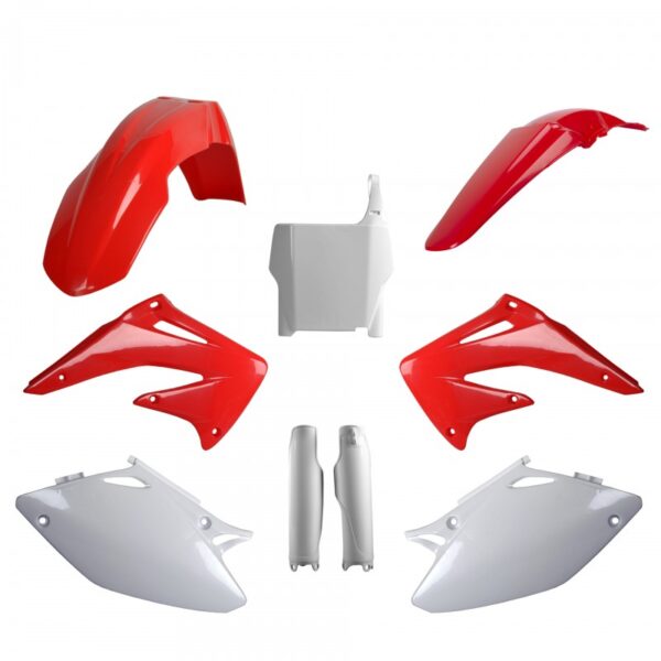 kit plastique polisport honda complet 450 CRF 2002 2003 2004 motocross rouge blanc