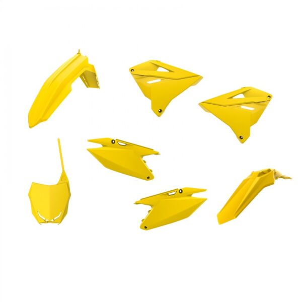 kit plastique suzuki 125 250 rm 2002 2003 2004 2005 2006 2007 2008 2009 2010 2011 2012 polisport restyle jaune