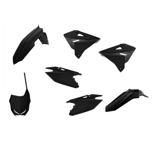 kit plastique suzuki 125 250 rm 2002 2003 2004 2005 2006 2007 2008 2009 2010 2011 2012 polisport restyle noir