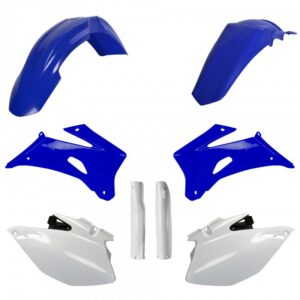 kit plastique yamaha 250 wrf 2007 2008 2009 2010 2011 2012 2013 kit complet enduro polisport bleu blanc