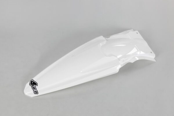 plastique ufo garde boue arriere motocross kawasaki 250 kxf 2017 2018 2019 2020 blanc