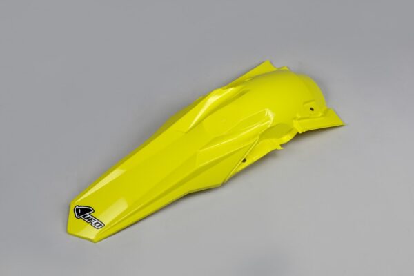 plastique ufo garde boue arriere motocross suzuki 250 450 rmz 2018 2025 jaune