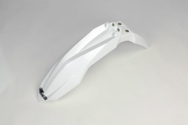 plastique ufo garde boue avant enduro husqvarna 125 250 300 350 450 500 te fe 2014 2015 2016 blanc