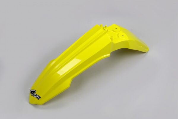 plastique ufo garde boue avant motocross suzuki 250 450 rmz 2018 2025 jaune