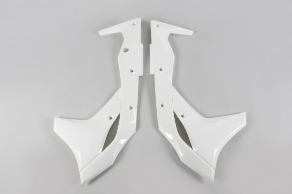 plastique ufo ouie de radiateur motocross kawasaki 250 kxf 2017 2018 2019 2020 blanc
