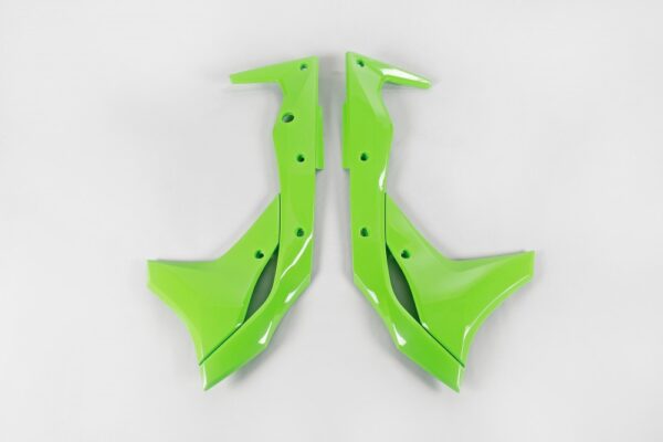 plastique ufo ouie de radiateur motocross kawasaki 250 kxf 2017 2018 2019 2020 vert