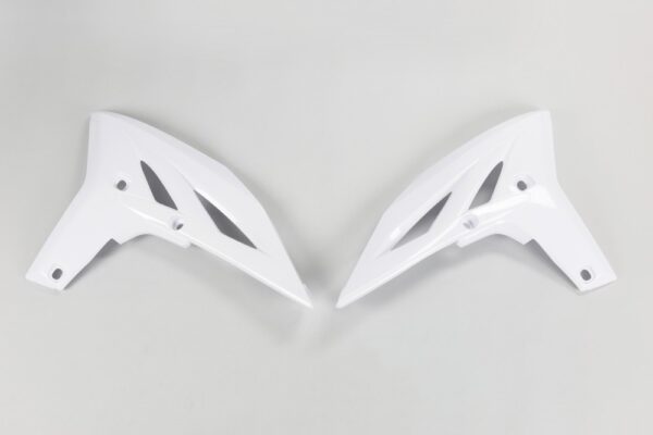 plastique ufo ouies de radiateur avant enduro yamaha 450 wrf 2012 2013 2014 2015 blanc