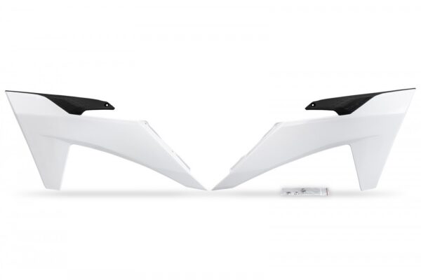 plastique ufo ouies de radiateur enduro ktm 125 250 300 350 450 500 exc excf 2024 2025 blanc