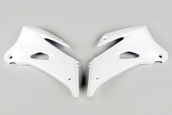 plastique ufo ouies de radiateur enduro yamaha 250 450 wrf 2007 2008 2009 2010 2011 2012 2013 blanc