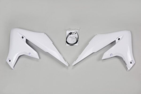 plastique ufo ouies de radiateur enduro yamaha 250 450 wrf 2020 2021 2022 2023 2024 blanc